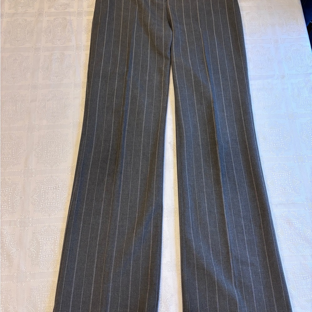 Striped Gray business attire trousers